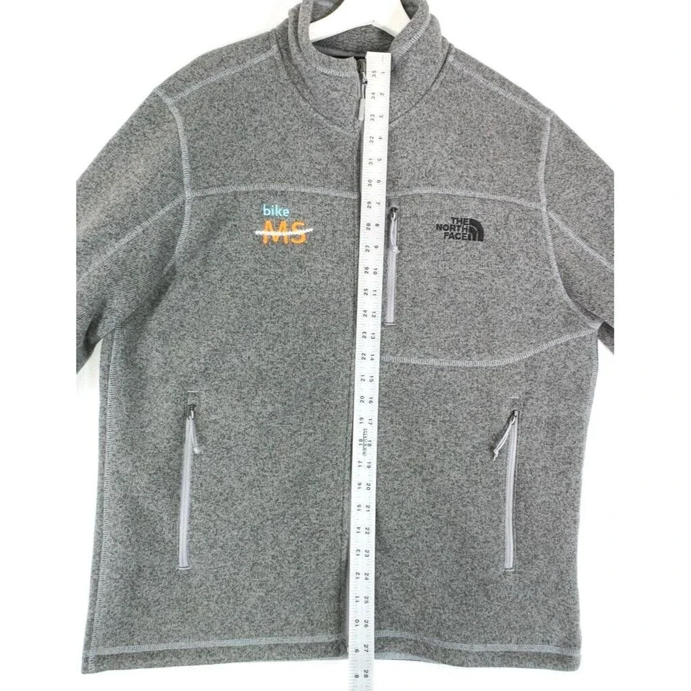 The North Face Jacket Men's Large Gray Full Zip Sweater Jacket Outdoor
